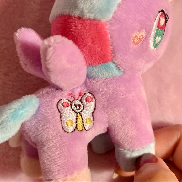Tokidoki Neon Star Lily Violet Unicorno Plush Key Bag Clip-On NWOT - Picture 4 of 6